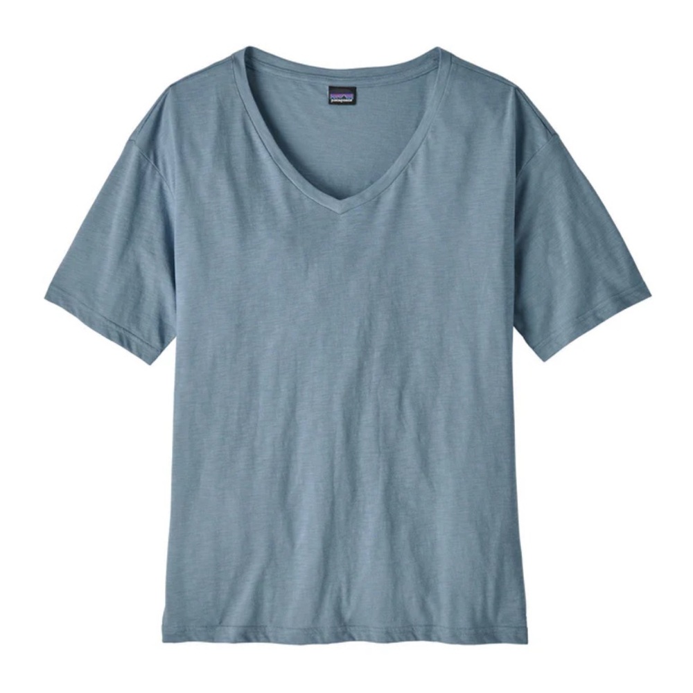 Patagonia NWT Womens Short Sleeve Mainstay Top Light Plume Grey XS 42315